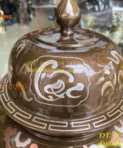 Đôi chóe khảm tam khí cao 50cm thờ cúng