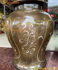 Đôi chóe khảm tam khí cao 50cm thờ cúng