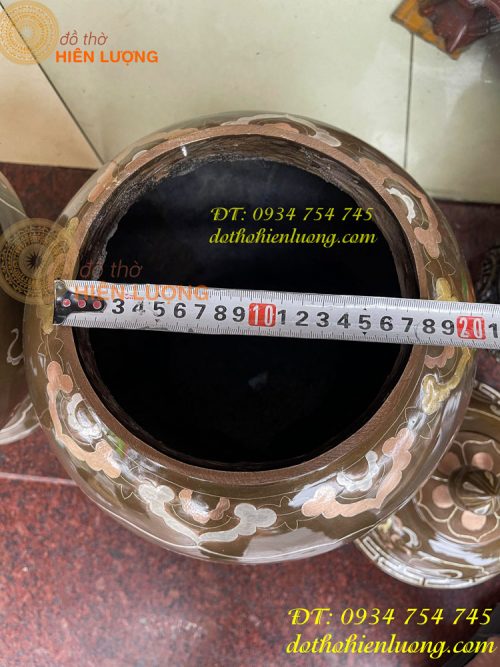 Đôi chóe khảm tam khí cao 50cm thờ cúng