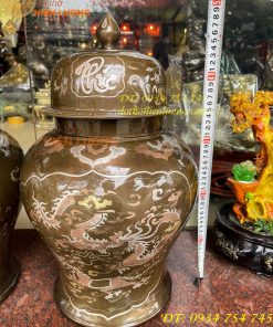 Đôi chóe khảm tam khí cao 50cm thờ cúng
