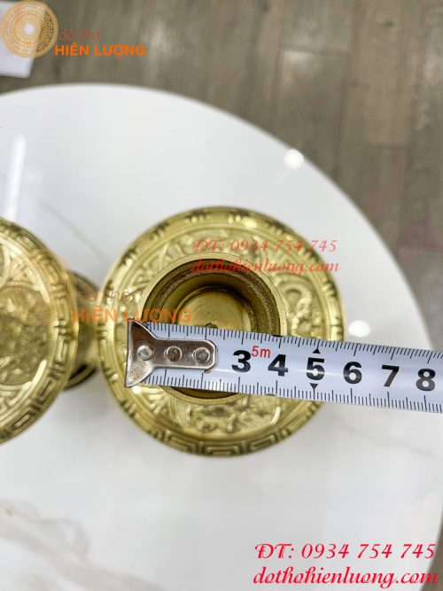 Đôi chân nến bằng đồng cao 25cm thờ cúng