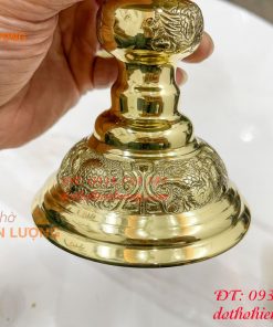 Đôi chân nến bằng đồng cao 25cm thờ cúng