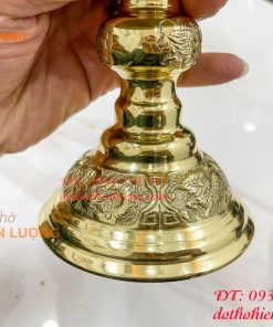 Đôi chân nến bằng đồng cao 25cm thờ cúng