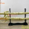 Kiếm thờ bằng đồng kèm giá đỡ gõ 2 tầng