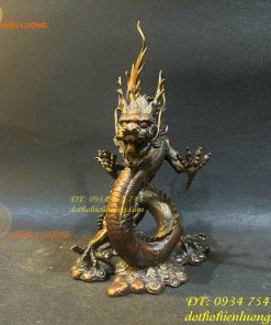 Tượng rồng lượn bằng đồng phong thủy