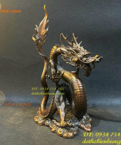 Tượng rồng lượn bằng đồng phong thủy