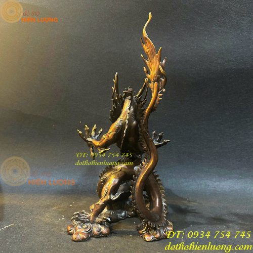Tượng rồng lượn bằng đồng phong thủy