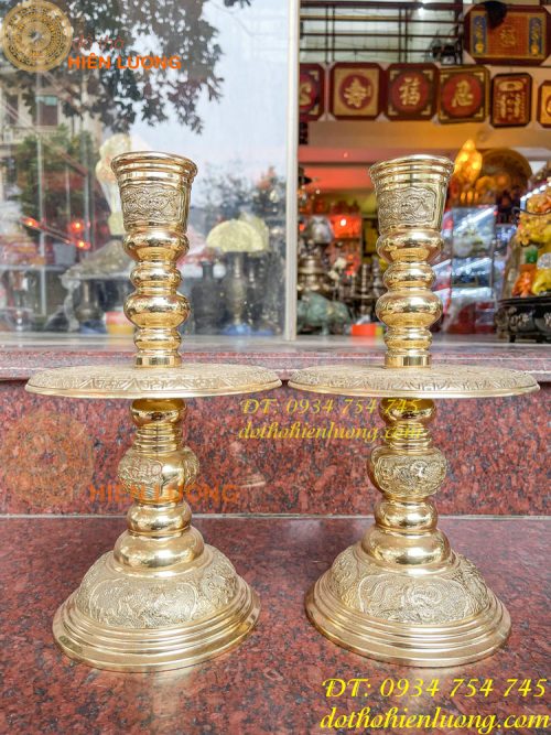 Đôi Chân Nến Số 3 Vĩnh Tiến Cao 40cm