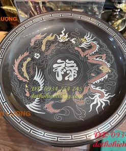 Mâm bồng khảm ngũ sắc 30cm thờ cúng