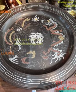 Mâm bồng khảm ngũ sắc đường kính 30cm thờ cúng