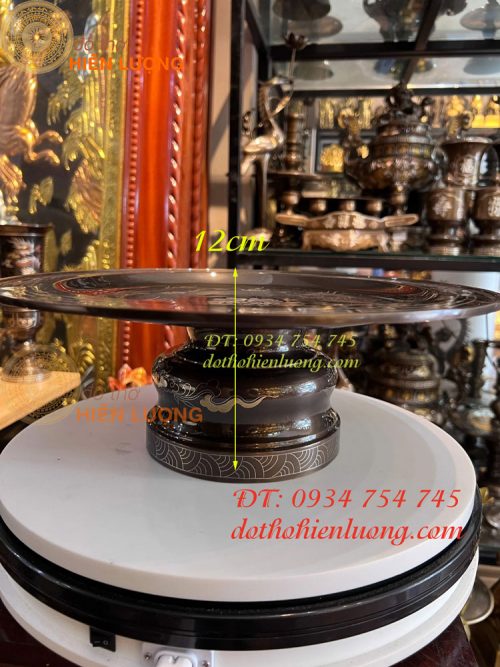 Mâm bồng khảm ngũ sắc đường kính 30cm thờ cúng