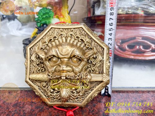 Mặt hổ phù bằng đồng 17cm phong thủy