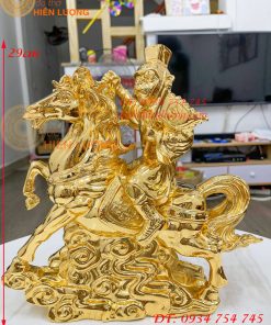 Tượng mã phong hầu mạ vàng 24K