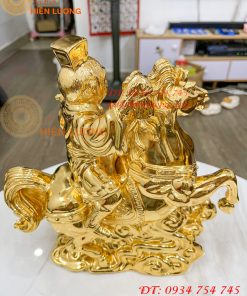 Tượng mã phong hầu mạ vàng 24K