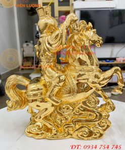 Tượng mã phong hầu mạ vàng 24K