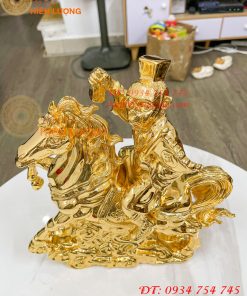 Tượng mã phong hầu mạ vàng 24K