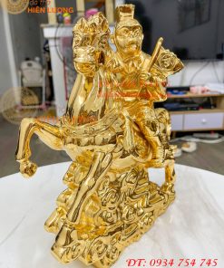 Tượng mã phong hầu mạ vàng 24K