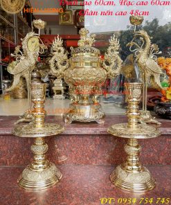 Bộ đỉnh đồng thờ cúng số 4 vĩnh tiến