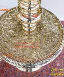 Đôi chân nến bằng đồng số 4 vĩnh tiến cao 48cm thờ cúng