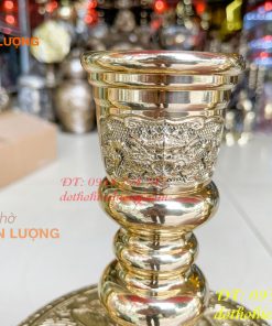 Đôi chân nến bằng đồng số 4 vĩnh tiến cao 48cm thờ cúng