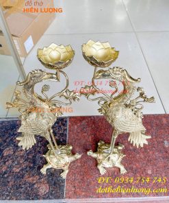 Đôi hạc thờ cao 60cm bằng đồng số 4 vĩnh tiến