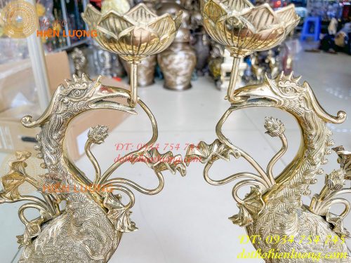Đôi hạc thờ cao 60cm bằng đồng số 4 vĩnh tiến