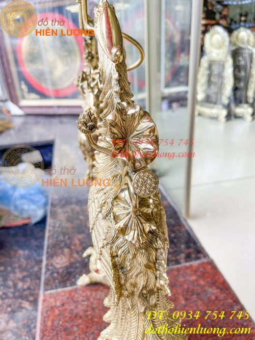 Đôi hạc thờ cao 60cm bằng đồng số 4 vĩnh tiến