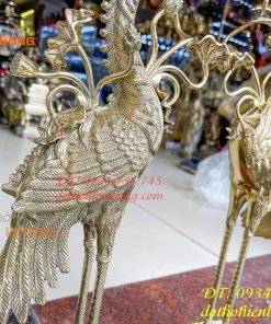 Đôi hạc thờ cao 60cm bằng đồng số 4 vĩnh tiến