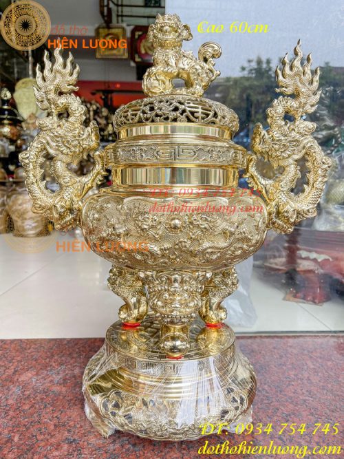 Quả đỉnh đồng cao 60cm số 4 vĩnh tiến