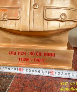 Tượng chân dung bác hồ bán thân bằng đồng đỏ