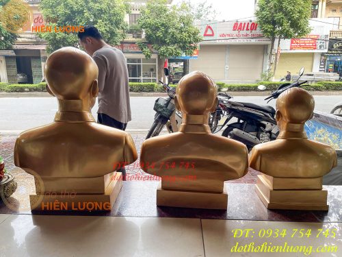 Tượng chân dung bác hồ bán thân bằng đồng đỏ