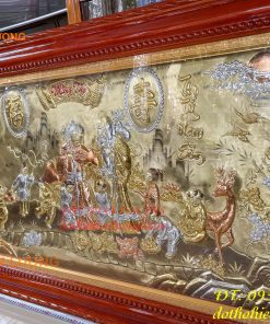 Tranh mừng song thọ bằng đồng 80x155cm mạ tam khí