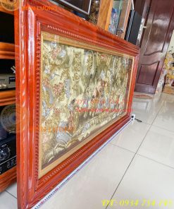 Tranh mừng song thọ bằng đồng 80x155cm mạ tam khí