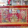 Tranh mừng thọ song thọ bằng đồng liền tấm 80x137cm