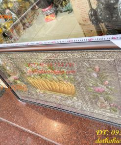 Tranh ngũ quả 75x130cm bằng đồng hun thờ cúng