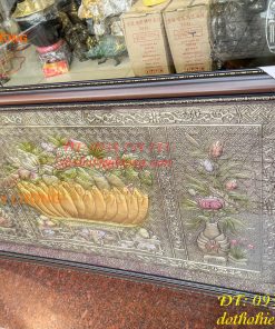 Tranh ngũ quả 75x130cm bằng đồng hun thờ cúng