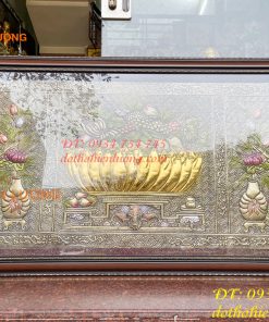 Tranh ngũ quả 75x130cm bằng đồng hun thờ cúng