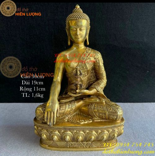 Tượng Phật Như Lai Bồ Tát Bằng Đồng Mật Tông Cao 30cm