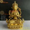 Tượng Phật Quan Âm Tứ Thủ Bằng Đồng Mật Tông Cao 30cm