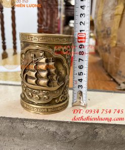 Ống Đựng Bút Thuận Buồm Xuôi Gió Bằng Đồng