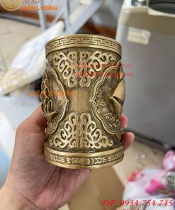 Ống Đựng Bút Thuận Buồm Xuôi Gió Bằng Đồng