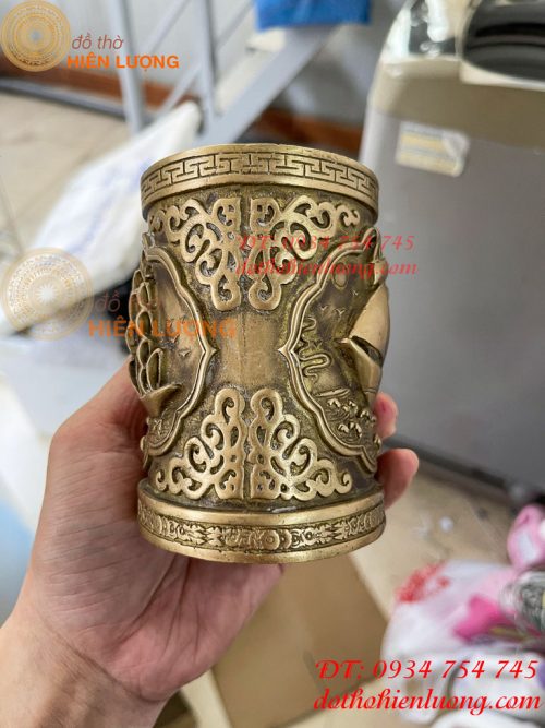 Ống Đựng Bút Thuận Buồm Xuôi Gió Bằng Đồng