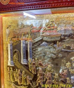 Tranh vinh quy bái tổ 2m3x1m2 bằng đồng liền tấm