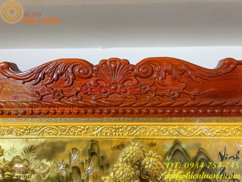 Tranh vinh quy bái tổ 2m3x1m2 bằng đồng liền tấm