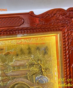 Tranh vinh quy bái tổ 2m3x1m2 bằng đồng liền tấm