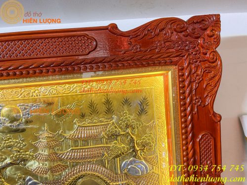 Tranh vinh quy bái tổ 2m3x1m2 bằng đồng liền tấm