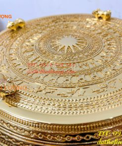 Quả Trống Đồng 25cm Mạ Vàng 24K