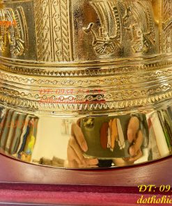 Quả Trống Đồng 25cm Mạ Vàng 24K