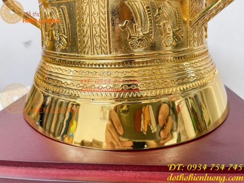 Quả Trống Đồng 25cm Mạ Vàng 24K