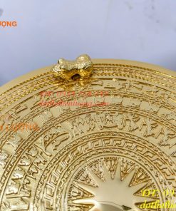 Quả Trống Đồng 25cm Mạ Vàng 24K
